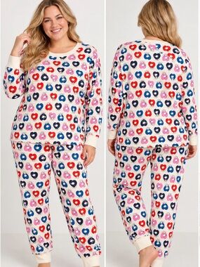 Hanna Andersson Peanuts Snoopy Heart Pajama Set XXL Organic Cotton